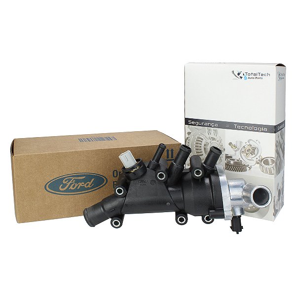 Válvula Termostática Com Carcaça Original Ford Ka Fiesta Ecosport Focus 1.0 1.6 Flex