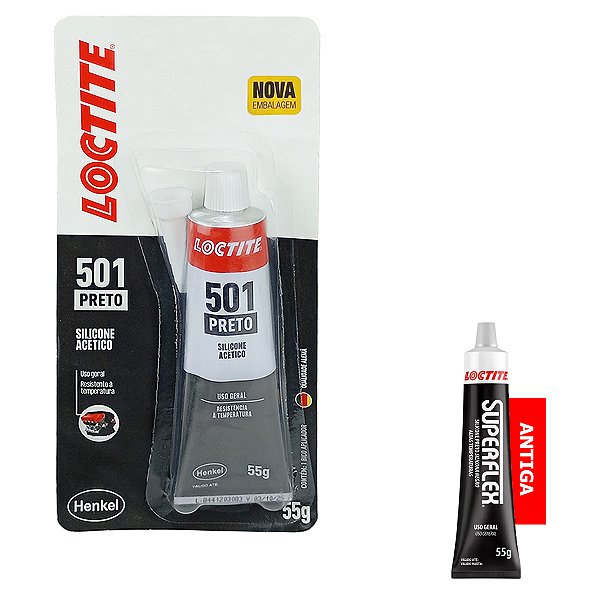 Junta Cola Silicone Preto Loctite 501 Preto 55g