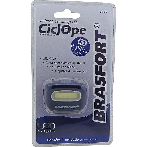 Lanterna para cabeça led ciclope brasfort - 7845
