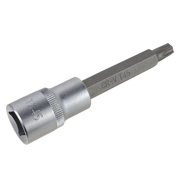 Soquete Torx Longo 1/2 Pol Hexalobular T45 - Corneta