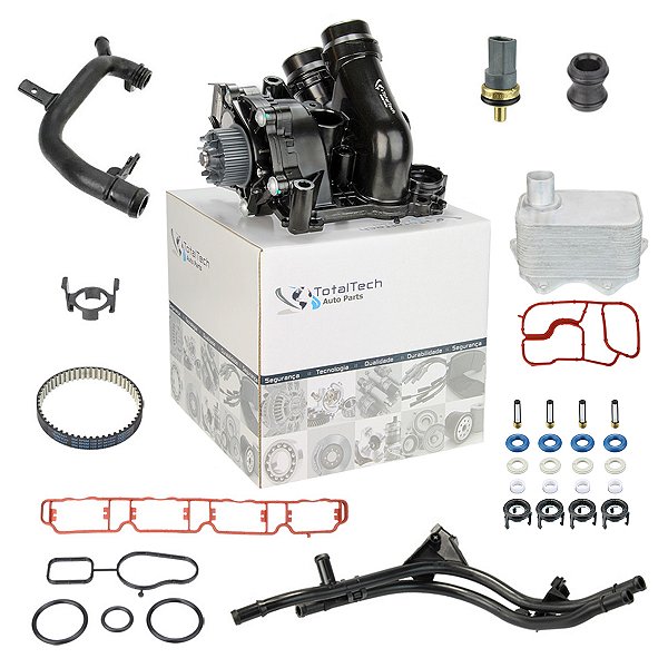 Kit Completo Bomba D'água Vw Tiguan Jetta Fusca Passat 2.0 Tsi - Com Reparo dos Bicos