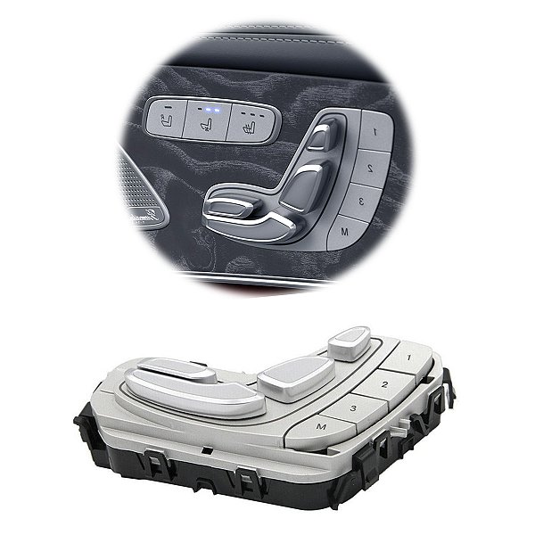 Botão Ajuste Do Banco Dianteiro Direito Mercedes Classe C W205 / GLC C253 2015 a 2019 - A2059057851 / A2139059803