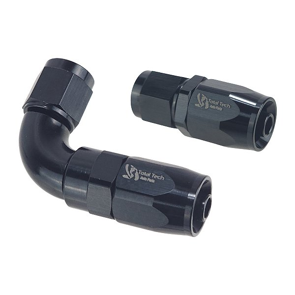 Conexão Reta + Conexão Curva 90° P/ Mangueiras Aeroquip 6AN