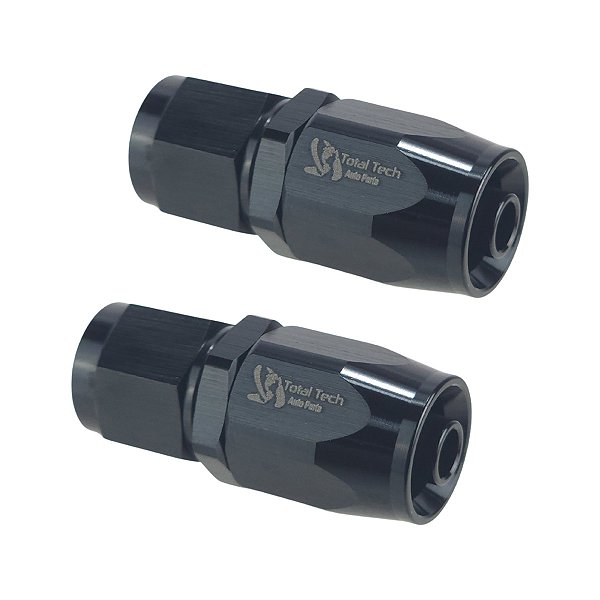 Kit 2 Conexões Retas 6an Para Mangueiras Aeroquip