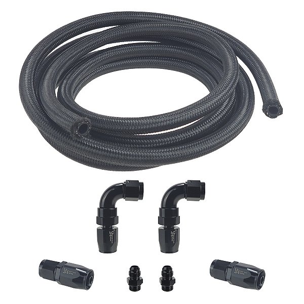 Kit Upgrade Conexões Niples + Mangueira Aeroquip 3 Mts 6AN