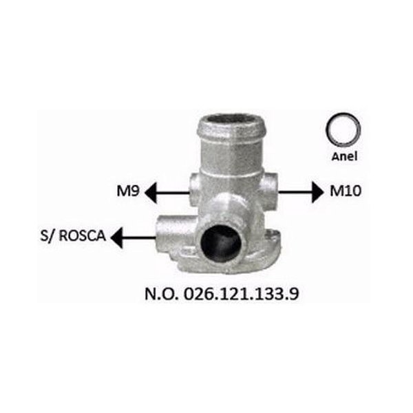 Conector do cabeçote da entrada d'água volkswagen gol / santana - 0261211339