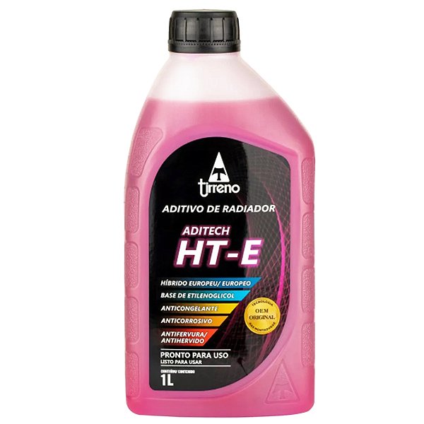 Aditivo Radiador Pronto Para Uso Orgânico Aditech Ht-e Tirreno 1lt - Rosa