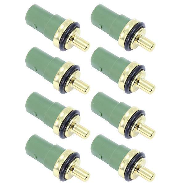 KIT COM 8 SENSOR DE TEMPERATURA DE ÁGUA VOLKSWAGEN GOL FOX POLO GOLF BORA KOMBI PARATI - AUDI A3 A4