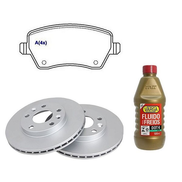 Disco De Freio Com Pastilha e Fluido Dot4 Renault Duster 1.6