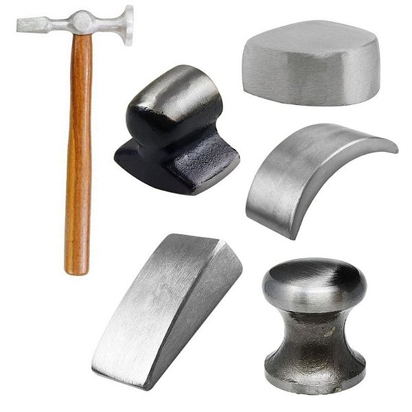 Kit Martelo Pena Reta e 5 Tassos Para Funileiro Gera