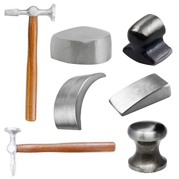 Kit 2 Martelos e 5 Tassos para Funileiro Gera