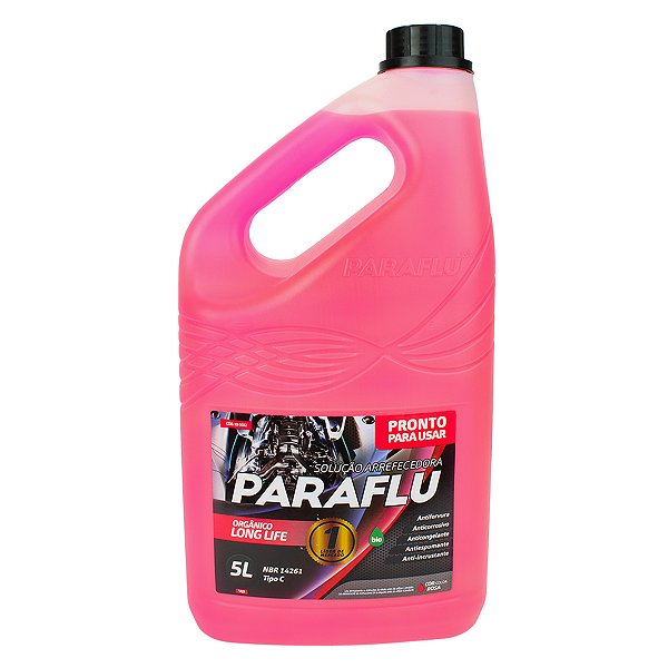 Aditivo Paraflu Orgânico Long Life Rosa 5L Pronto Para Uso - 103022