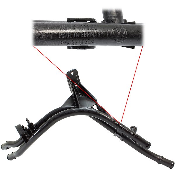 Tubo Duplo Água Radiador Original Vw Jetta Golf / Audi A3 Q3