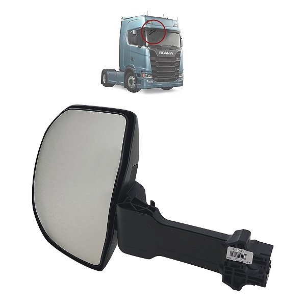 Retrovisor Frontal S/ Chicote Scania Ntg 19/22 S/ Capa Braço