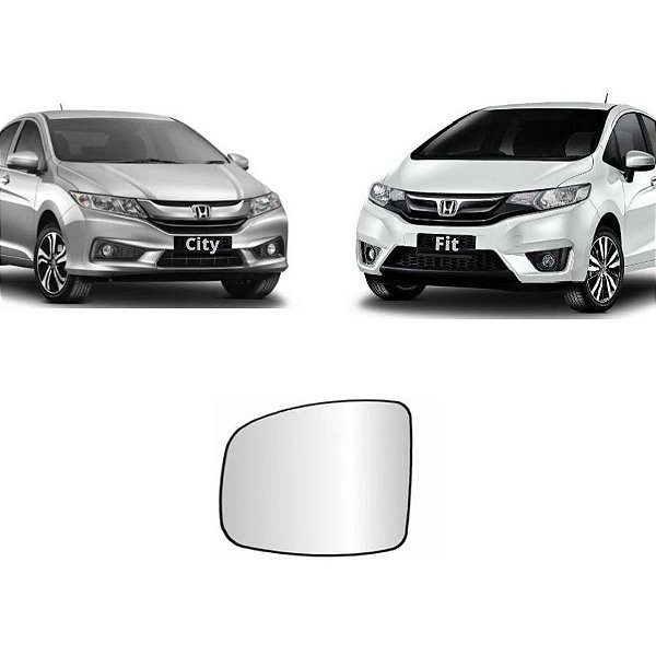 Lente Espelho Do Retrovisor lado Esquerdo Honda Fit / City 2015/... 2324M