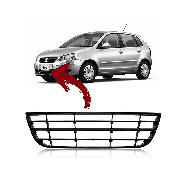Grade Central Inferior Dianteira Volkswagen Polo 2007 / 2011