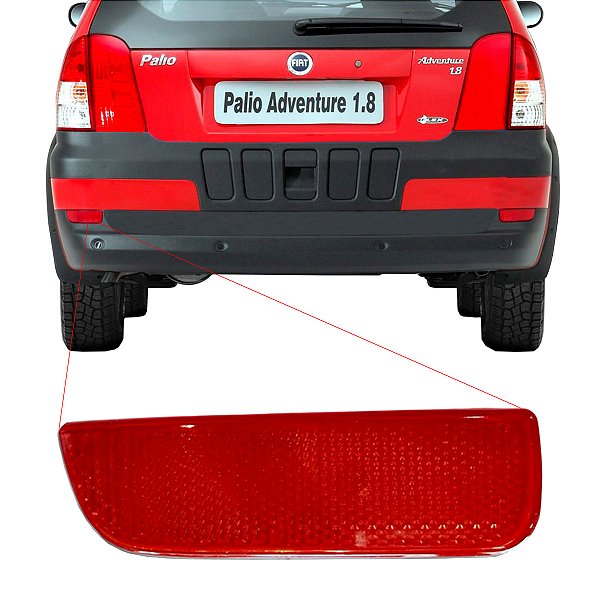 Refletor Parachoque Lado Esquerdo Fiat Palio Weekend 05/08