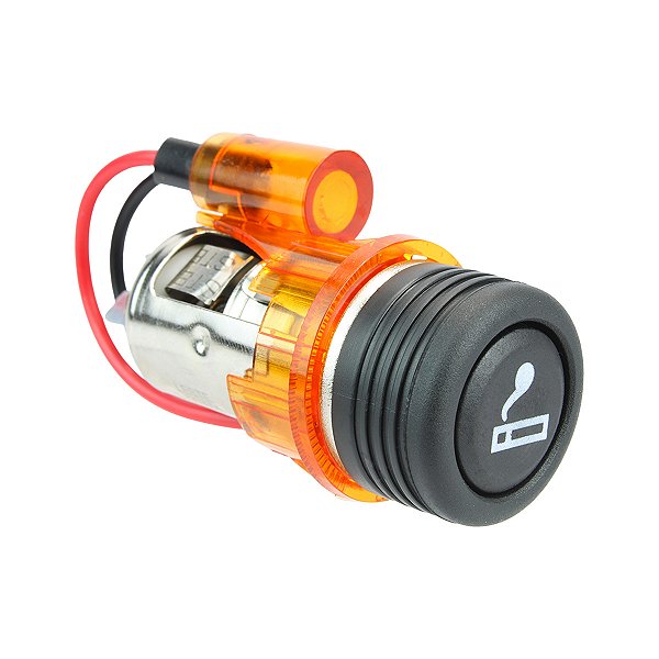 Acendedor De Cigarros Universal Para Veículos 12V (Laranja)