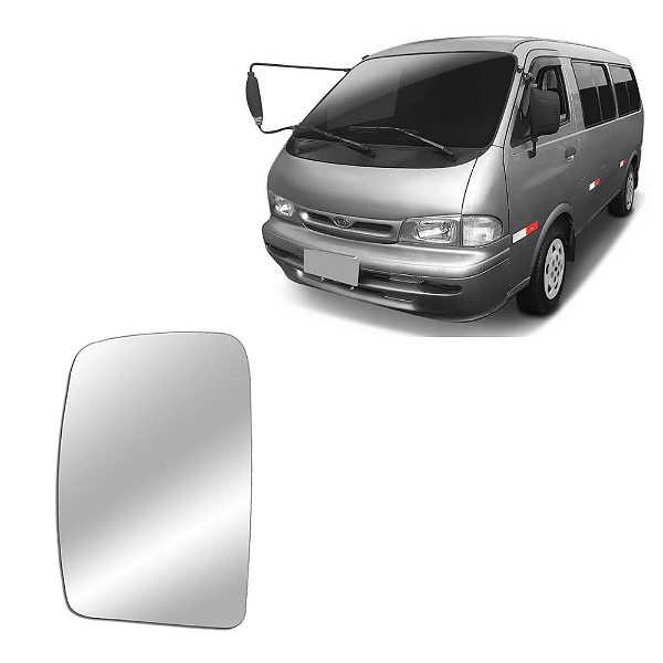 Lente Espelho Do Retrovisor Lado Esquerdo Kia Besta GS -  1998/2004 8018M
