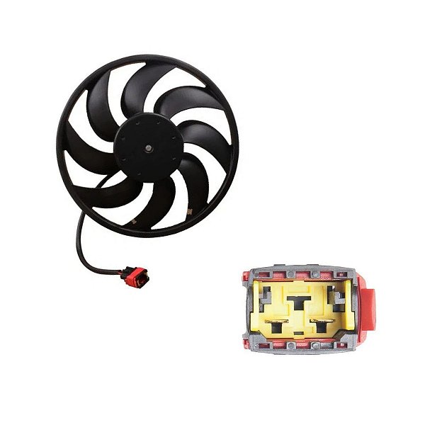 Ventoinha Radiador Peugeot 206/207 2001 a 2015 Novo conector