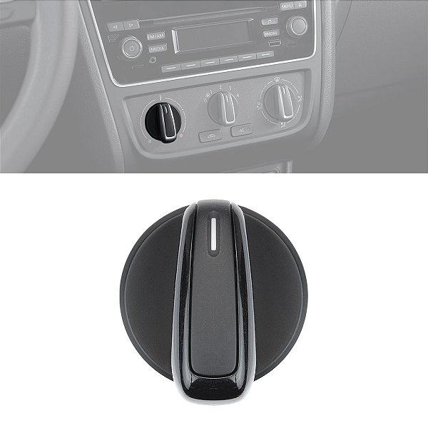 Botão Lateral Comando Ar Condicionado Gol Voyage Saveiro G6 2012 / 2016 (Preto)