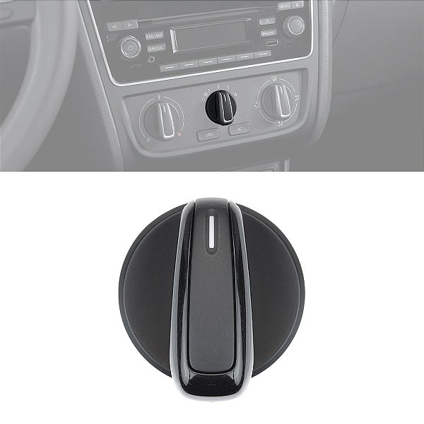 Botão Central Comando Ar Condicionado Gol Voyage Saveiro G6 2012 / 2016 (Preto)
