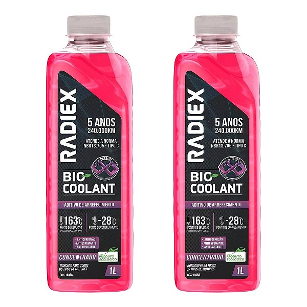 2 Aditivo Radiex Concentrado Bio Coolant Octagel Rosa - RDX18058