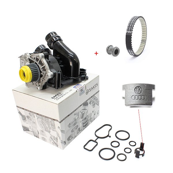 BOMBA DE ÁGUA + CORREIA + TUBO VW GOLF PASSAT JETTA TIGUAN