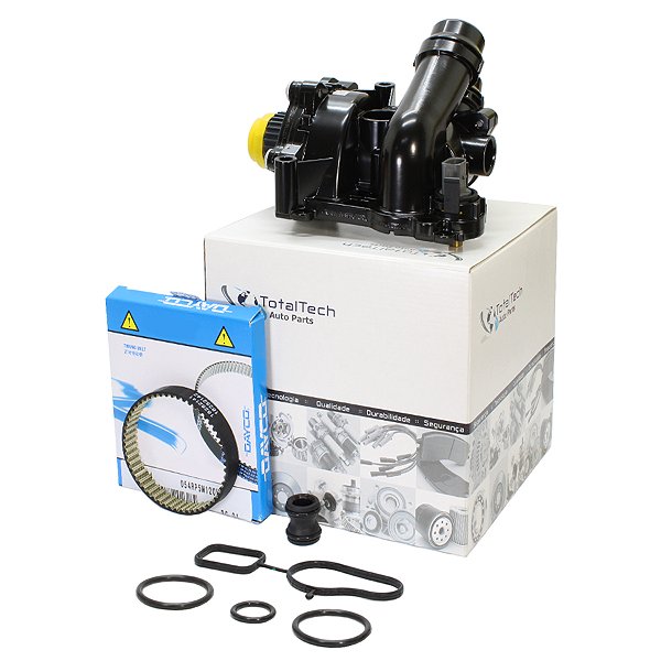 Bomba de Água Alumínio Pintado - Com Tubo e Correia VW Jetta Passat Tiguan Audi A3 A4 A5 Q5