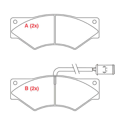 PASTILHA DE FREIO FREIO IVECO 5912