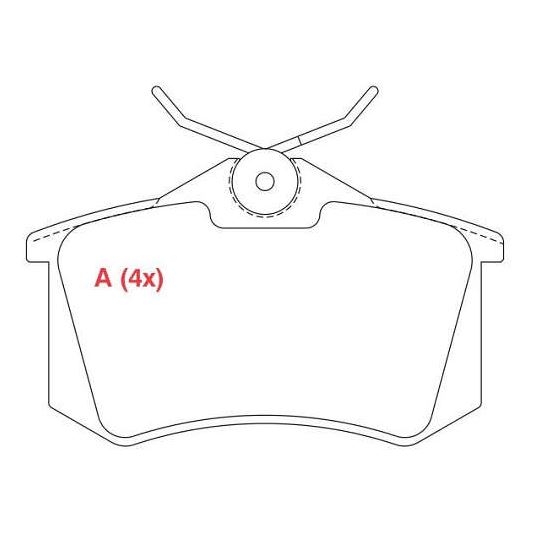 PASTILHA DE FREIO FREIO GOLF TRAS