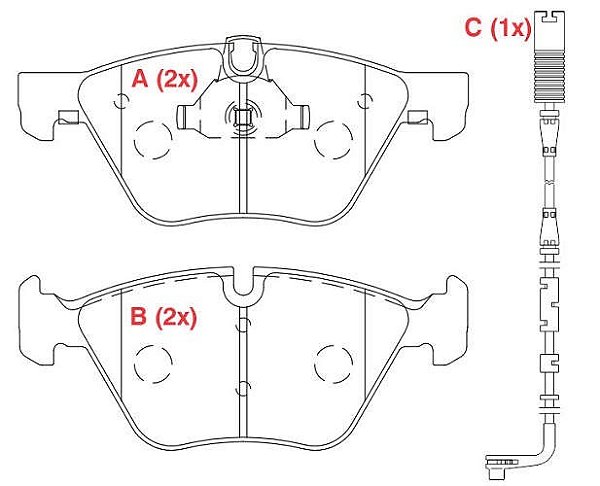 Pastilha de Freio Cerâmica (Jogo) BMW