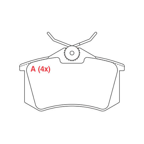 PASTILHA DE FREIO FREIO C4 PALLAS TRAS