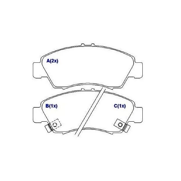 PASTILHA DE FREIO DIANTEIRA CHEVROLET SPIN 2017 ECO1575