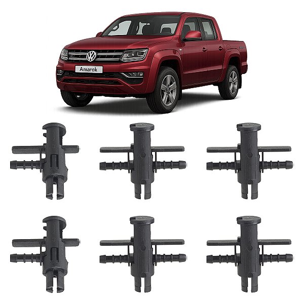 Kit 6 Conector T e L Retorno Bico Injetor Amarok V6 3.0 Tdi 2017+