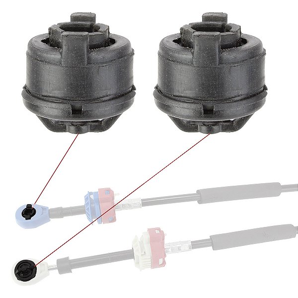 Par Bucha Reparo Cabo Seletor De Marcha Citroen C3 1.4 1.6 2002/... - 2444FC