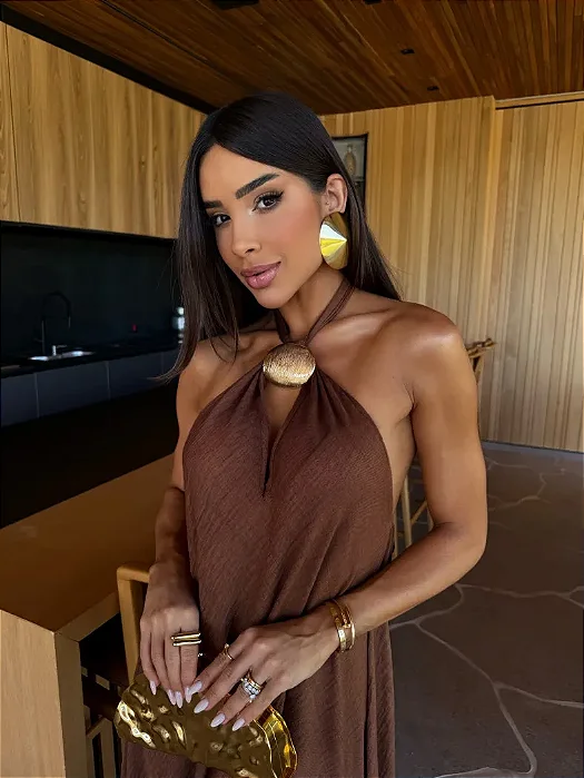 VESTIDO AIRE MARROM