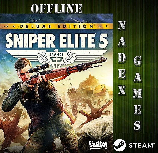 Sniper Elite 5 Deluxe Edition Steam Offline + JOGO BRINDE