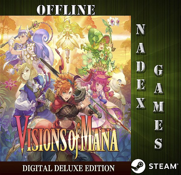 Visions of Mana Digital Deluxe Steam Offline + JOGO BRINDE (DESCRIÇÃO DO ANUNCIO)