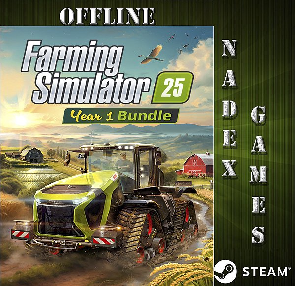 Farming Simulator 25 Year 1 Bundle Steam Offline + JOGO BRINDE (DESCRIÇÃO DO ANUNCIO)
