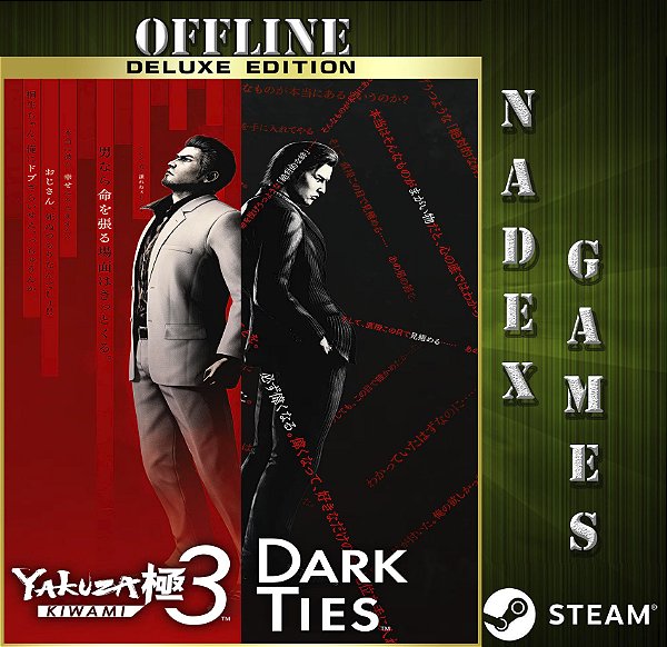 Yakuza Kiwami 3 & Dark Ties Deluxe Edition Pré-Venda Steam offline + JOGO BRINDE