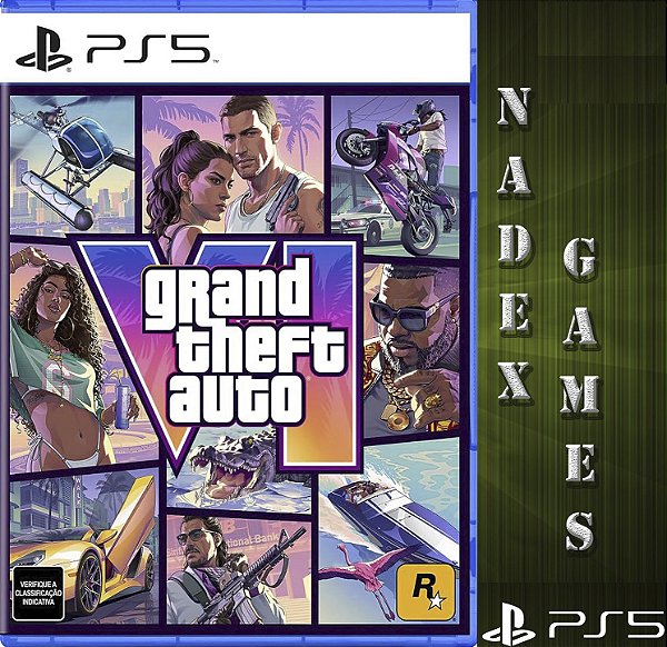 Grand Theft Auto 6 (GTA 6) PRÉ-VENDA PS5 Midia Digital + JOGO BRINDE (DESCRIÇÃO DO ANUNCIO)