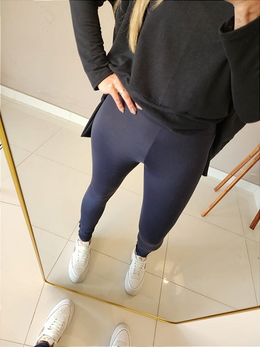 Calça lipo lisa preta s/ziper