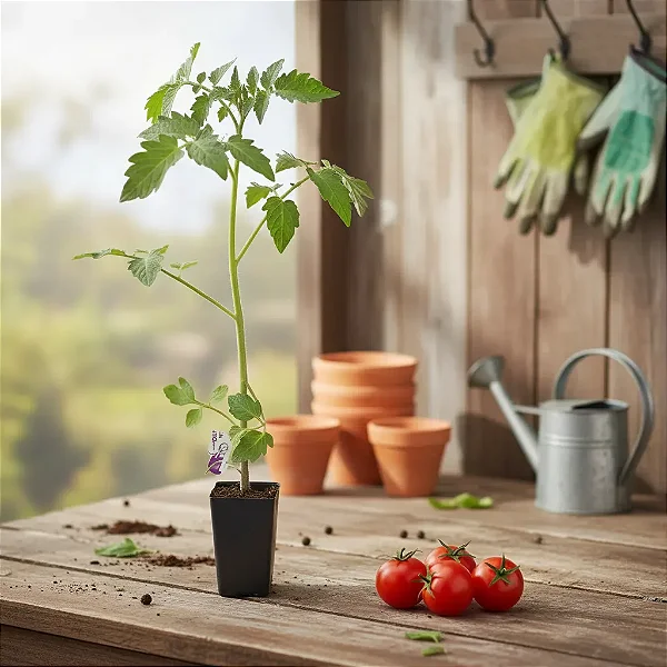 01 Muda De Tomate Cereja Produtiva + Manual De Plantio