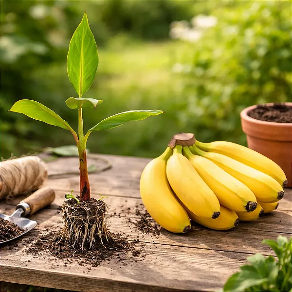 100 Mudas De Banana Nanica + Manual De Plantio