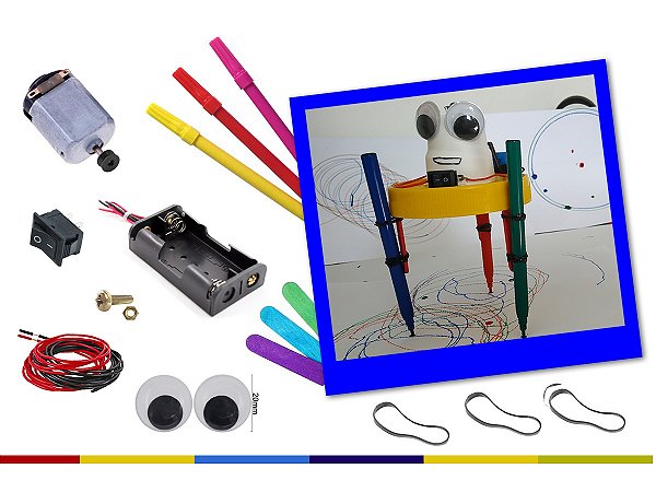 Robô Rabiscador DIY - Kit Robótica Educação Maker