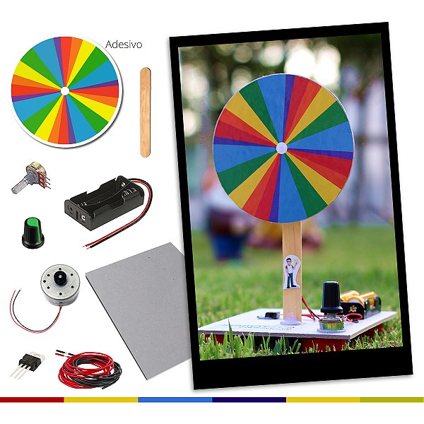 Disco de Newton - Kit Educação Maker | Experimento de ciências