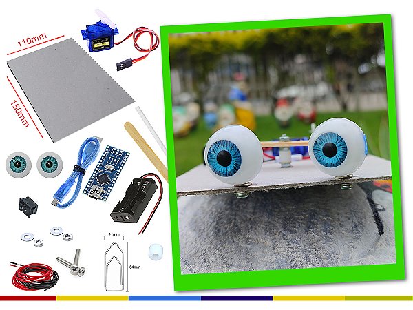 Olhos do Robô Animatronic DIY - Kit Arduino Nano Educação Maker