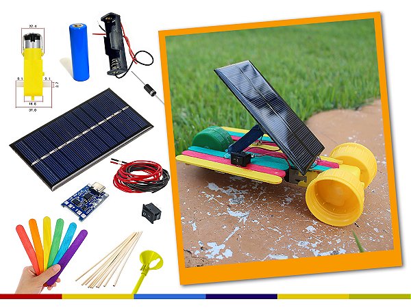 Carro Arco-íris DIY - Kit Robótica Sustentável para Educação Maker