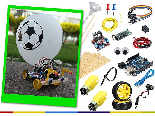 Kit Arduino Robô Fura Balões com Bluetooth - Educação Maker
